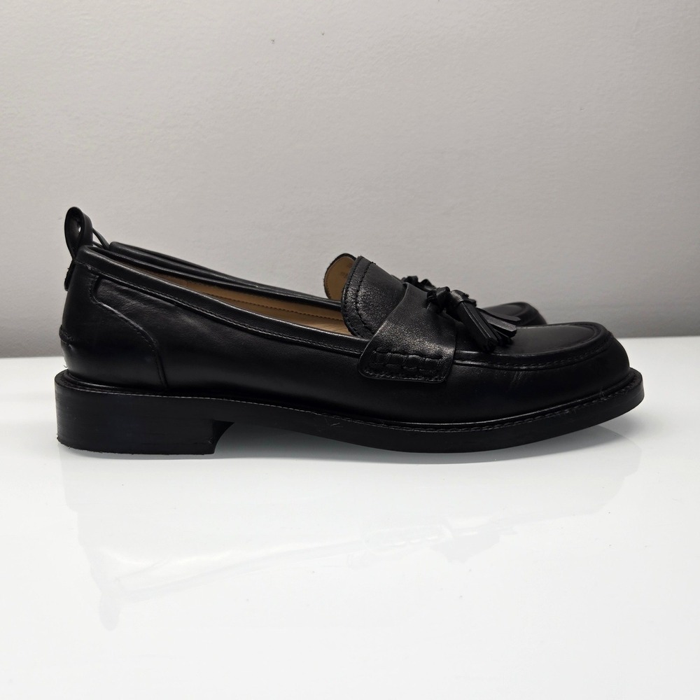 Sam Edelman Caylia Loafers Womens 10 Black Leather Tassel Preppy Dark Academia